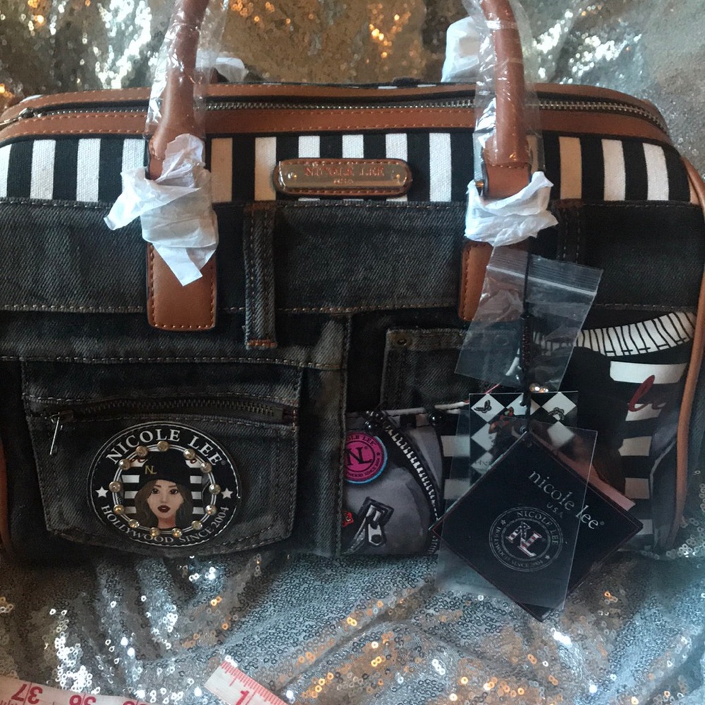 Nicole Lee denim tote